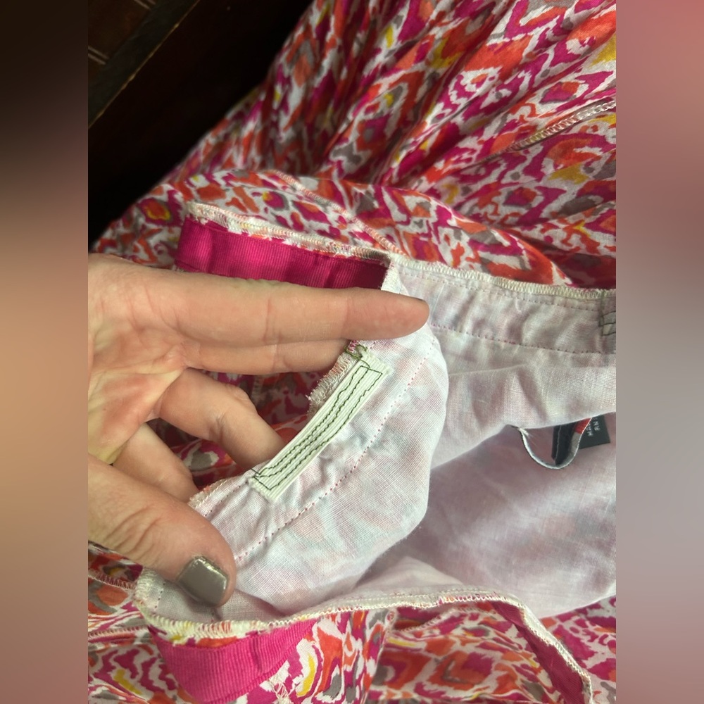 Y2K FOCUS LIFESTYLE Ikat Print Gathered Midi Skirt Indie Sleeze Boho Artsy Sz 10 - Picture 11 of 14